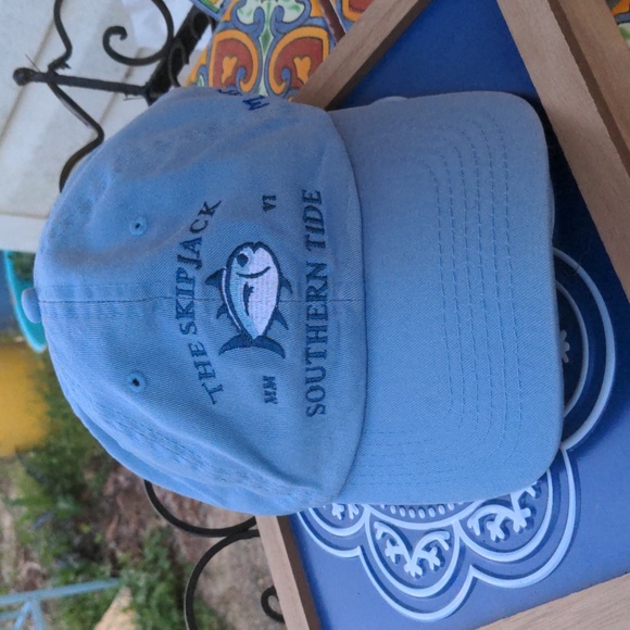 Southern Tide Blue Original Skipjack Six Panel Cotton Ball Cap Embroider… - Picture 6 of 12